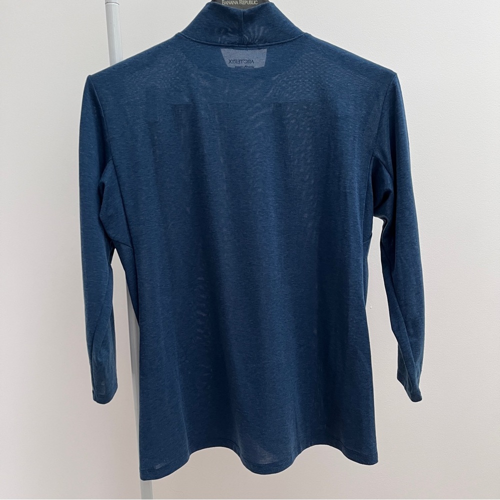 Arc’teryx Lumin mock neck top M cosmic heather 3/4 sleeve baselayer mockneck - Picture 8 of 9